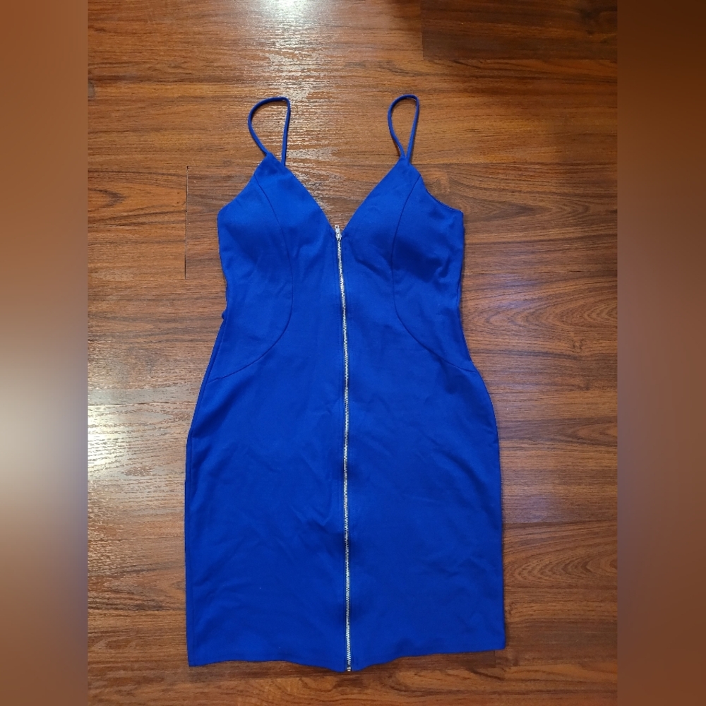 Drake blue dress knee length size Lg